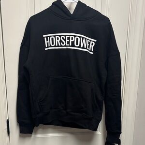Horsepower Black Hoodie Size Small